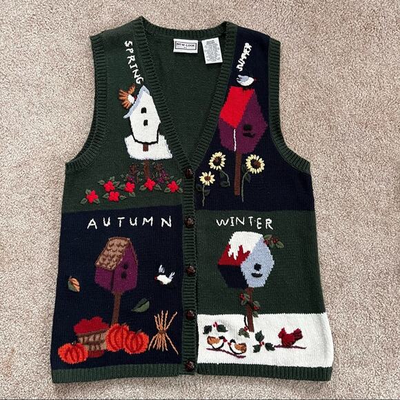 Vintage Four Seasons spring fall autumn winter sweater vest - Picture 1 of 5